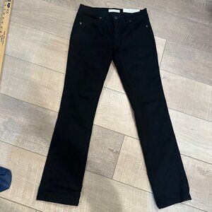 Ann Taylor Loft Black Skinny Crop Jeans 24/00P Womens Petite Denim NEW